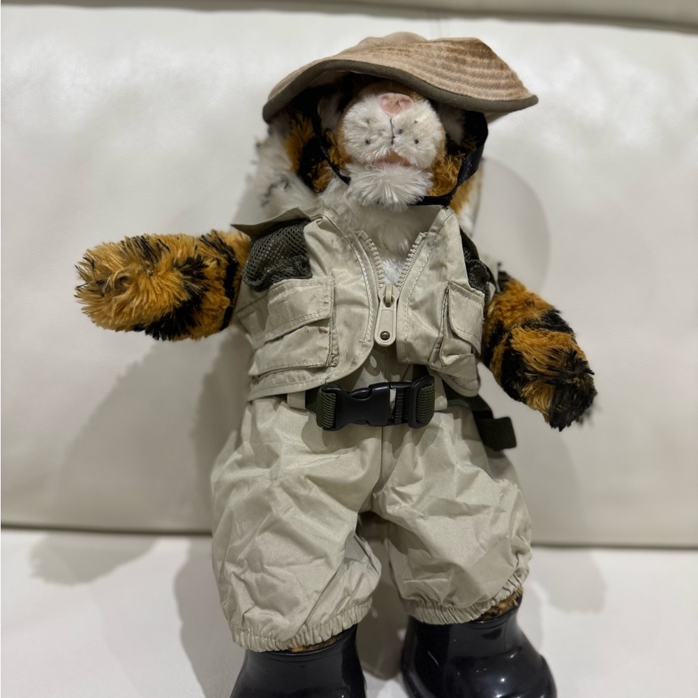 “Adventure-Ready Tiger Plush in Safari Gear - build a bear”